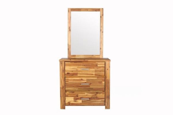 Picture of SARA 3-Drawer Dresser with Mirror (Solid Acacia Wood)