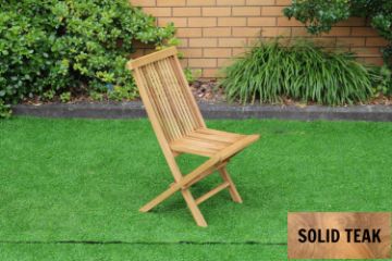 Picture of BALI Solid Teak Wood Foldable Outdoor Dining Chair