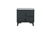 Picture of CUBA 2-Drawer Sintered Stone Top Bedside Table (Dark Grey)
