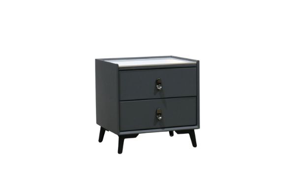 Picture of CUBA 2-Drawer Bedside Table (Dark Grey)