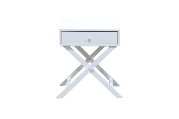 Picture of LINO 1-Drawer Foldable Bedside Table (White)