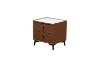 Picture of CUBA 2-Drawer Sintered Stone Top Bedside Table (Brown)
