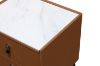 Picture of CUBA 2-Drawer Sintered Stone Top Bedside Table (Brown)