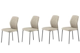 Picture of SHIRLEY PU Leather Dining Chair (Light Grey) - 4 Chairs on 1 Carton