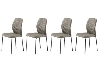 Picture of SHIRLEY PU Leather Dining Chair (Sandstone) - 4 Chairs on 1 Carton