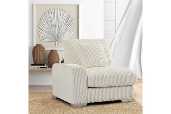 Picture of WINSTON Corduroy Modular Sectional Sofa (Beige) - Single LAF Armchair