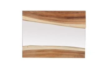 Picture of Astrid Solid Teak Wood Live Edge Hanging Mirror * 3 Sizes