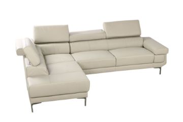 Picture of CLAUDIA 100% Genuine Leather L-Shape Sofa (Beige) - Facing Left