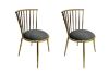 Picture of MARBELLO Gold Frame Velvet Dining Chair (Grey)