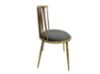 Picture of MARBELLO Gold Frame Velvet Dining Chair (Grey) - Single