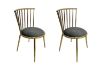 Picture of MARBELLO Gold Frame Velvet Dining Chair (Grey) - Each