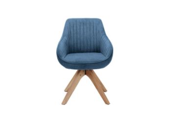 Picture of VENETIAN 360° Swivel Fabric Arm Chair (Blue) - Each