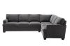 Picture of OLYMPIA Fabric Sectional Sofa (Dark Grey) - 2 Seater Facing Right