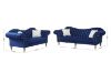 Picture of WILSHIRE 3/2 Seater Crystal Button Tufted Velvet Sofa Range (Blue)