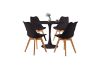 Picture of  TULIP Dining Set (Black) - 80cm Table with 2 Chairs