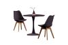 Picture of TULIP Dining Set (Black) - 100cm Table with 4 Chairs