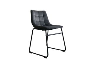 Picture of BLAISE Velvet Dining Chair (Grey) - Single
