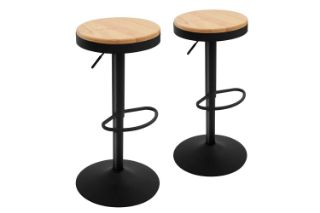 Picture of MASON Adjustable Swivel Gas Lift Bar Stool (Natural) - 2 Stools in 1 Carton
