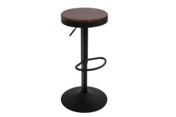 Picture of MASON Adjustable Swivel Gas Lift Bar Stool (Walnut)