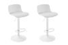 Picture of AIDEN Adjustable Swivel Gas Lift Bar Stool (White)