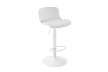 Picture of AIDEN Adjustable Swivel Gas Lift Bar Stool (White) - 2 Bar Chairs in 1 Carton