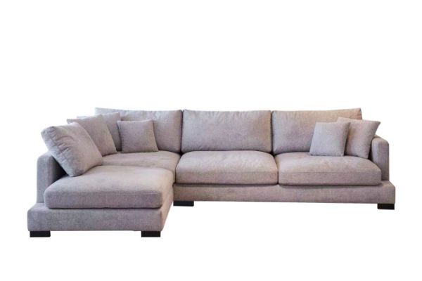 Picture of WONDERLAND Feather-Filled Fabric Sectional Sofa - Chaise Facing Left