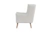 Picture of MOSSMAN Teddy Fabric Armchair/Sofa Lounge Chair with Natural Wood Legs (Creamy White)