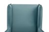 Picture of MOSSMAN Velvet Armchair/Sofa Chair with Natural Wood Legs (Aque Green)