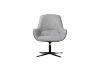 Picture of ASHER Velvet Lounge Chair  With Ottoman (Light Grey)