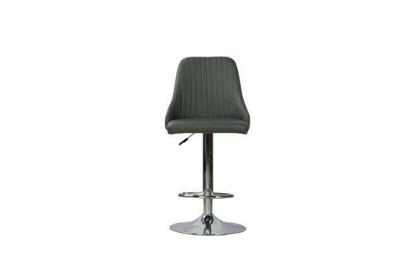 Picture of POPPY Adjustable Swivel Gas Lift Bar Stool (Dark Grey)