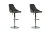 Picture of POPPY Adjustable Swivel Gas Lift Bar Stool (Dark Grey)