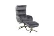 Picture of SVEN Velvet Lounge Chair  With Ottoman (Dark Grey)