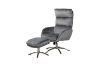 Picture of SVEN Velvet Lounge Chair  With Ottoman (Dark Grey)