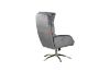 Picture of SVEN Velvet Lounge Chair  With Ottoman (Dark Grey)