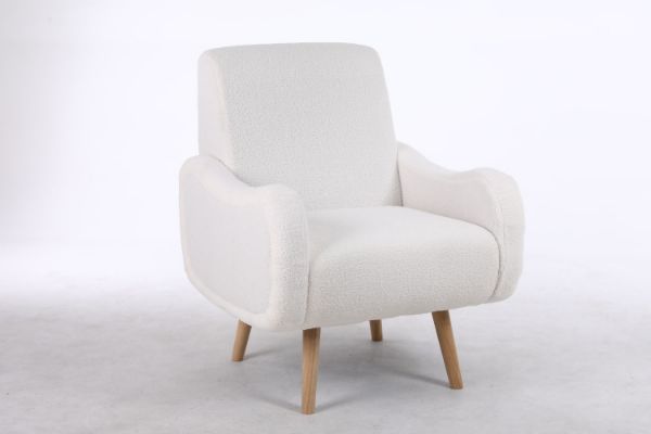 Picture of CLOUDTOP Teddy Fabric Lounge Chair (White)