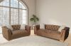 Picture of MALMO 3/2/1 Seater Velvet Sofa Range with Pillows (Brown)