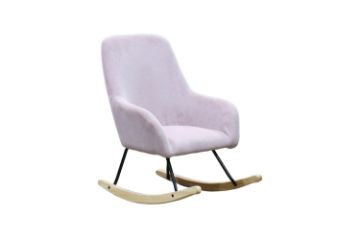 Picture of MILA Velvet Rocking Chair (Light Pink)
