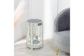 Picture of EVIE Silver Mirrored Flower Stand (3 Sizes) - 40x40x56