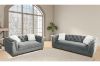 Picture of MALMO Velvet Sofa Range with Pillows (Grey) - 3 Seater