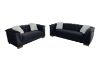 Picture of MALMO Velvet Sofa Range with Pillows (Black) - 1 Seater