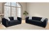 Picture of MALMO Velvet Sofa Range with Pillows (Black) - 2 Seater