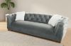 Picture of MALMO 3-Seater Velvet Sofa with Pillows (Grey)