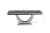 Picture of NUCCIO 180/200 Marble Top Stainless Steel Dining Table (Dark Grey)