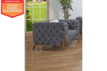 Picture of (FLOOR MODEL CLEARANCE) MANCHESTER 1-Seater Chesterfield Velvet Sofa