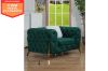 Picture of (FLOOR MODEL CLEARANCE) MANCHESTER 1-Seater Chesterfield Velvet Sofa (Green)