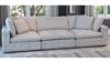 Picture of (FLOOR MODEL CLEARANCE) SUSSEX Memory Foam 4 Seat Extra Large Sofa with Ottoman (Light Grey) 