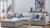 Picture of (FLOOR MODEL CLEARANCE) SUSSEX Memory Foam 4 Seat Extra Large Sofa with Ottoman (Light Grey) 