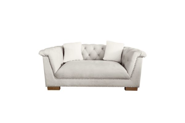 Picture of MALMO 2 Seater Velvet Sofa Range with Pillows (Beige)