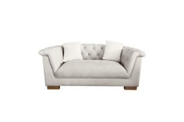 Picture of MALMO 2 Seater Velvet Sofa with Pillows (Beige)