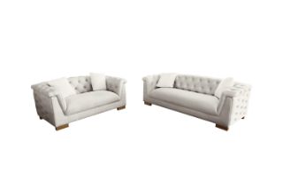 Picture of MALMO Velvet Sofa Range with Pillows (Beige) - 3+2 Sofa Set